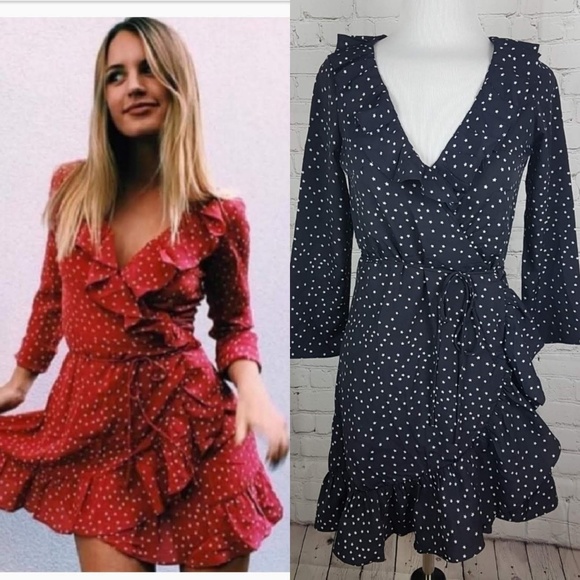 dplus Studio Dresses & Skirts - NEW Ruffle Dress w/ Polka Star Print